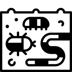 soil life solid line icon