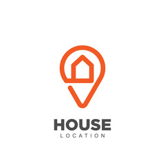 house location icon, home line