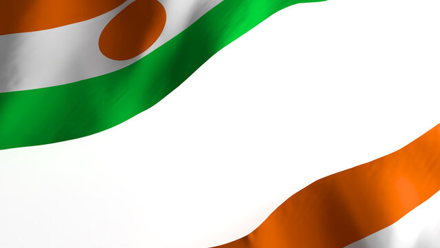 national flag background image,wind blowing flags,3d rendering,Flag of Niger