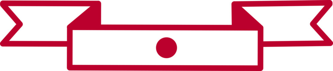 Japan Flag Ribbon Vector Illustration