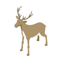 Deer Isometric Illustration