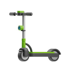 renewable energy scooter illustration 3d