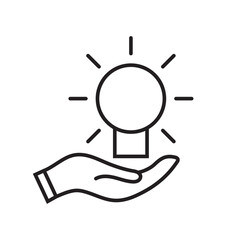 hand holding a creative minimalist bulb