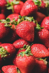 Fresh Organic Strawberries closeup