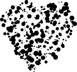 Fototapeta premium Doodle hand-drawn heart, black drawing element for valentine, vector illustration