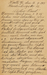 handschrift handwriting vintage retro alt old text document dokument brief letter mail post papier paper german paul 1915 halle