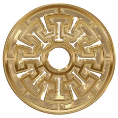 3D Gold Rendering Chinese Symbol.
