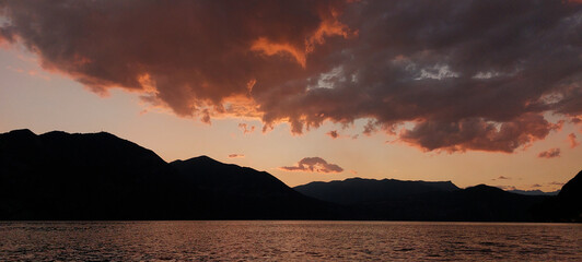 sunset in the mountains