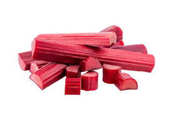 Rhubarb stalks on transparent png