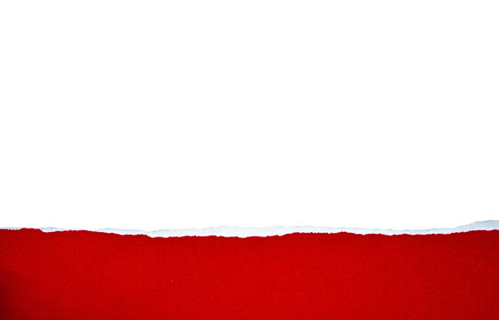 Red ripped paper on transparent background, paper png