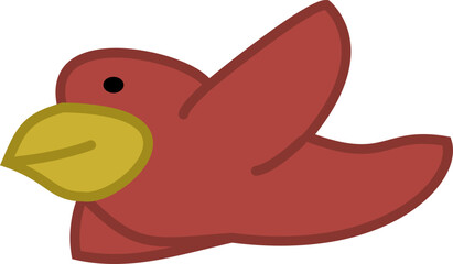 Simple Flying Bird Plane Vector Illustration