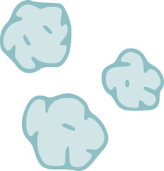 three little clouds Vector Illustration