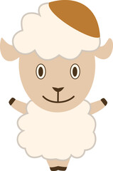 Cute Biblical Sheep Vector Illustration