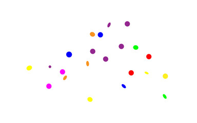 Colorful Confetti isolated. Dot Decoration, template. Falling, background. Vector illustration.