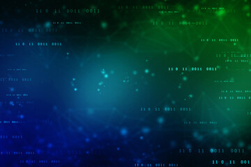 Binary Code Background, Digital Abstract technology background, flowing number one and zero text in binary code format in technology background. Internet Big data Concept