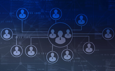 Business Network Concept Background, Social Networks and interaction concept, Digital Abstract Technology background, Social connection and networking background
