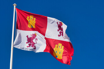 Flag of the Autonomous Community of Castile and León, Spain 
