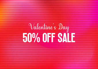 Valentine day sale banner discount template background