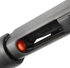 Shotgun with an empty chamber and magazine