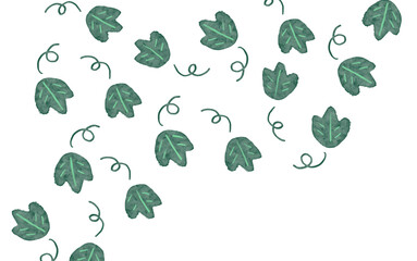Ivy design in faded colors. background separation. easy color change