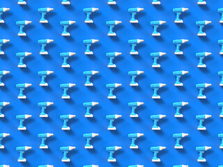 Obraz premium Cordless drill pattern. 3D render