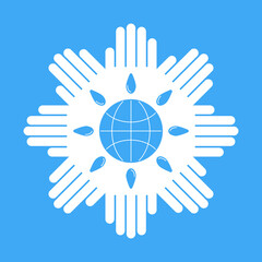 Vector illustration of water resources. Flat line design ecology.