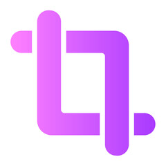 crop gradient icon