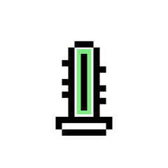 Pixel style desert cactus mexican minimalist vector illustration.