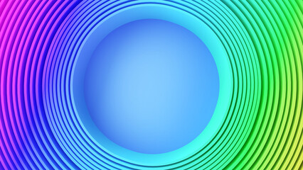 Abstract Circle Gradient Wave Pattern Background,Colour flow of waves, 3D rendering