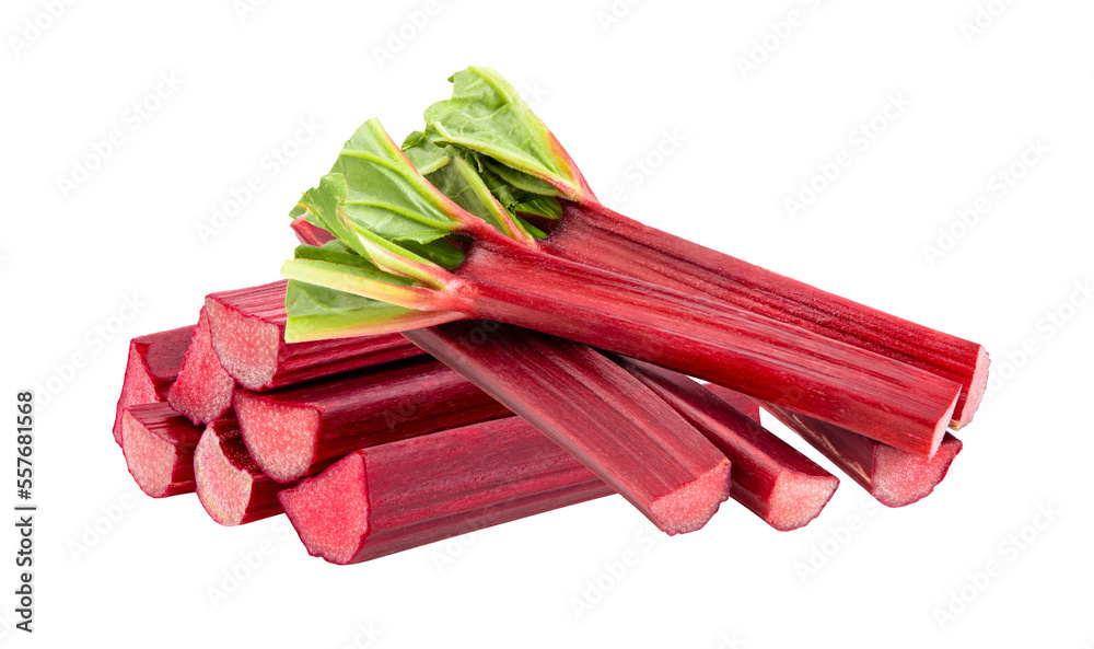 Sticker rhubarb stalks isolated on transparent png - Stickers