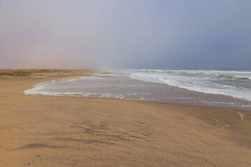 Abandoned shipwreck of the stranded Zeila vessel at the Skeleton Coast, Namibia.
