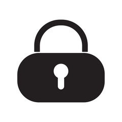 padlock icon logo vector design template