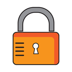 padlock icon logo vector design template