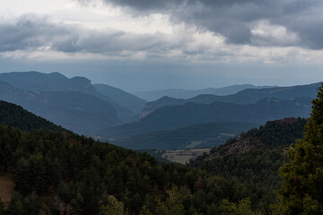 mountains and clouds