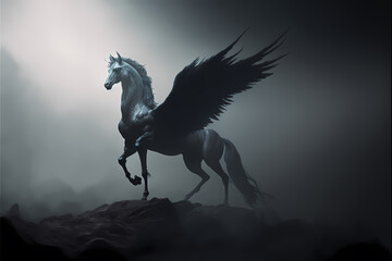 Obraz na płótnie Canvas Black Pegasus