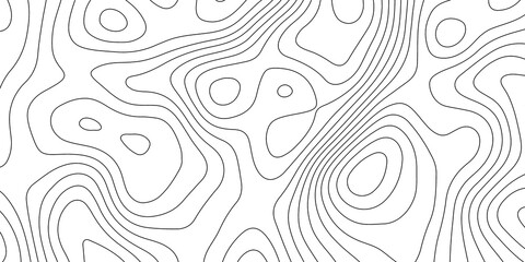 Topographic map background geographic line map with elevation assignments. Modern design with White background with topographic wavy pattern design.paper texture Imitation of a geographical map shades