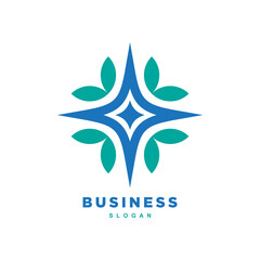 Beautiful flower star vector design icon