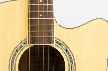 Obraz premium Guitar on white background.
