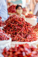 Chilli sold in a market in Jaipur