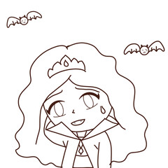 It was the image of a young vampire. She had terrifyingly pale skin.