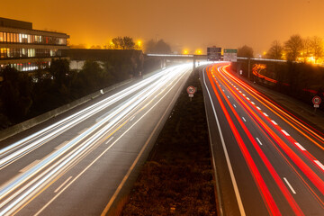 Fototapeta na wymiar L'autoroute A31 traverse la ville de Metz