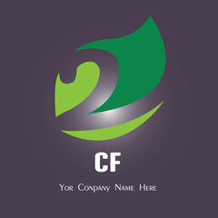 Fototapeta premium CF Company Logo for Business Use