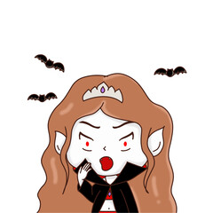 It was the image of a young vampire. She had terrifyingly pale skin.