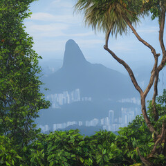 Natural environment Rio de Janeiro Brazil painting 