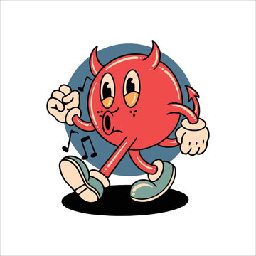 little devil cartoon vector design