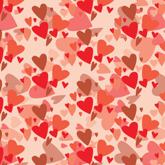 seamless background with hearts