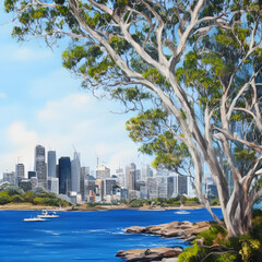 Obraz premium Natural environment Sydney Australia painting 