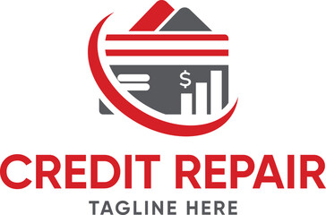 Fototapeta na wymiar Creadit repair logo template
