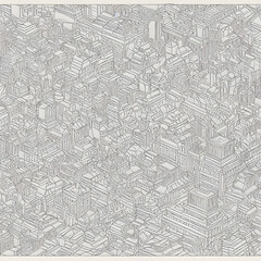 Fototapeta premium Historical sites Tokyo Japan geometric illustration 