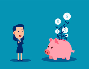 Business person looking the investment growth. Business plans success concept